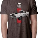 Mens Ford Shirt Red Stripe Mustang 50 Years Burnout Tee T-Shirt