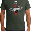 Mens Ford Shirt Red Stripe Mustang 50 Years Organic Tee T-Shirt