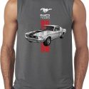 Mens Ford Shirt Red Stripe Mustang 50 Years Sleeveless Tee T-Shirt