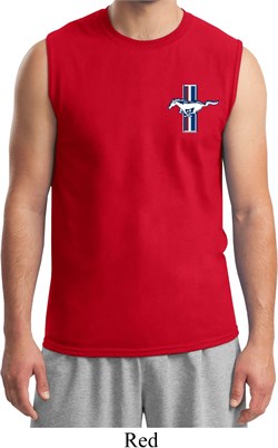 Mens Ford Shirt The Legend Lives Crest Pocket Print Muscle Tee T-Shirt