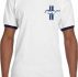 Mens Ford Shirt The Legend Lives Crest Pocket Print Ringer Tee T-Shirt