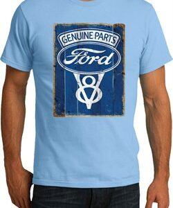 Mens Ford Shirt V8 Genuine Ford Parts Organic Tee T-Shirt