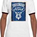 Mens Ford Shirt V8 Genuine Ford Parts Ringer Tee T-Shirt