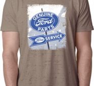 Mens Ford Shirt Vintage Sign Genuine Ford Parts Burnout Tee T-Shirt