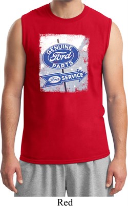 Mens Ford Shirt Vintage Sign Genuine Ford Parts Muscle Tee T-Shirt