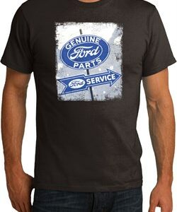 Mens Ford Shirt Vintage Sign Genuine Ford Parts Organic Tee T-Shirt