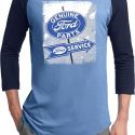 Mens Ford Shirt Vintage Sign Genuine Ford Parts Raglan Tee T-Shirt