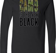 Mens Funny Shirt Camo is the New Black Lightweight Hoodie Tee T-Shirt