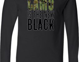 Mens Funny Shirt Camo is the New Black Lightweight Hoodie Tee T-Shirt