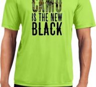Mens Funny Shirt Camo is the New Black Moisture Wicking Tee T-Shirt