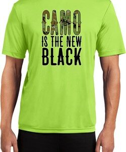 Mens Funny Shirt Camo is the New Black Moisture Wicking Tee T-Shirt