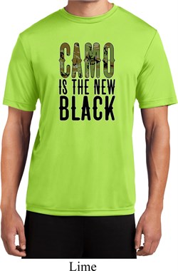 Mens Funny Shirt Camo is the New Black Moisture Wicking Tee T-Shirt