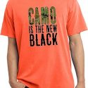 Mens Funny Shirt Camo is the New Black Pigment Dyed Tee T-Shirt