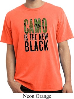 Mens Funny Shirt Camo is the New Black Pigment Dyed Tee T-Shirt