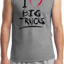 Mens Funny Shirt I Love Big Trucks Muscle Tee T-Shirt