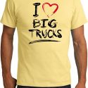 Mens Funny Shirt I Love Big Trucks Organic Tee T-Shirt