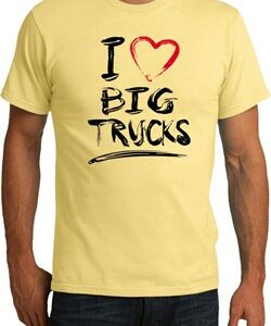 Mens Funny Shirt I Love Big Trucks Organic Tee T-Shirt