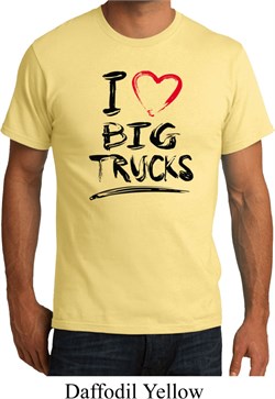 Mens Funny Shirt I Love Big Trucks Organic Tee T-Shirt