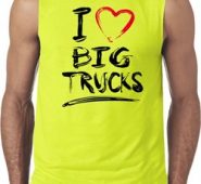 Mens Funny Shirt I Love Big Trucks Sleeveless Tee T-Shirt