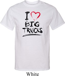 Mens Funny Shirt I Love Big Trucks Tall Tee T-Shirt