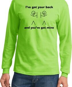 Mens Funny Shirt I've Got Your Back Long Sleeve Tee T-Shirt