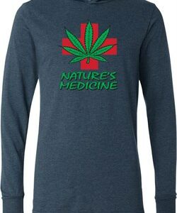 Mens Funny Shirt Natures Medicine Lightweight Hoodie Tee