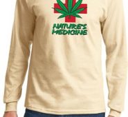 Mens Funny Shirt Natures Medicine Long Sleeve Tee T-Shirt