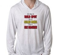 Mens Funny Shirt Not a Bald Spot Lightweight Hoodie Tee