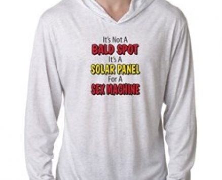 Mens Funny Shirt Not a Bald Spot Lightweight Hoodie Tee