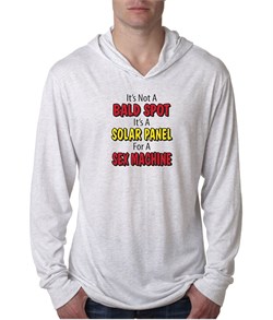 Mens Funny Shirt Not a Bald Spot Lightweight Hoodie Tee