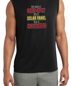 Mens Funny Shirt Not a Bald Spot Sleeveless Moisture Wicking Tee