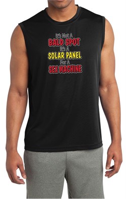 Mens Funny Shirt Not a Bald Spot Sleeveless Moisture Wicking Tee