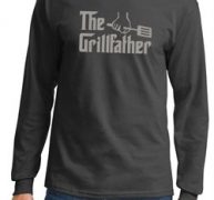 Mens Funny Shirt The Grill Father Long Sleeve Tee T-Shirt