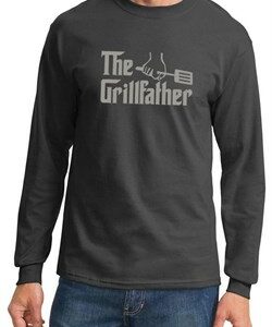 Mens Funny Shirt The Grill Father Long Sleeve Tee T-Shirt