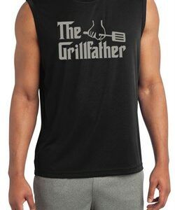 Mens Funny Shirt The Grill Father Sleeveless Moisture Wicking Tee