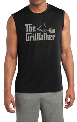 Mens Funny Shirt The Grill Father Sleeveless Moisture Wicking Tee