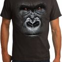 Mens Gorilla Shirt Big Gorilla Face Organic T-Shirt