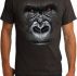 Mens Gorilla Shirt Big Gorilla Face Organic T-Shirt
