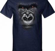 Mens Gorilla Shirt Big Gorilla Face Tall Tee T-Shirt