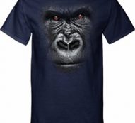 Mens Gorilla Shirt Big Gorilla Face Tall Tee T-Shirt