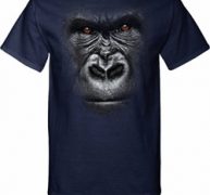 Mens Gorilla Shirt Big Gorilla Face Tall Tee T-Shirt
