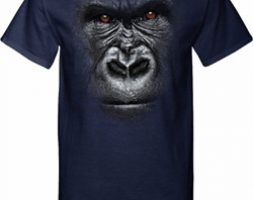 Mens Gorilla Shirt Big Gorilla Face Tall Tee T-Shirt
