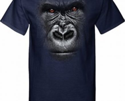 Mens Gorilla Shirt Big Gorilla Face Tall Tee T-Shirt