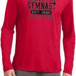 Mens Gymnastics Shirt Competitive Gymnast Dry Wicking Long Sleeve