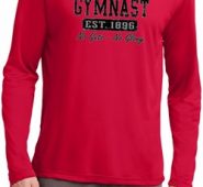 Mens Gymnastics Shirt Competitive Gymnast Dry Wicking Long Sleeve
