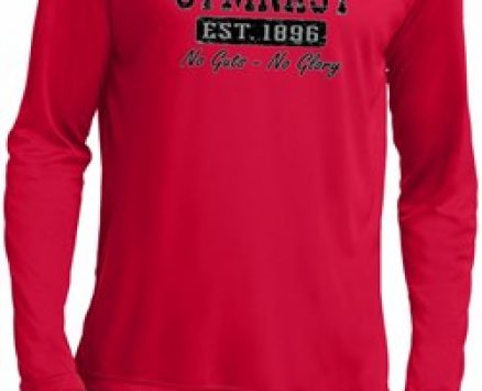 Mens Gymnastics Shirt Competitive Gymnast Dry Wicking Long Sleeve