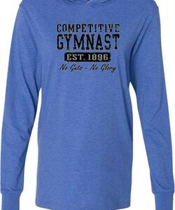 Mens Gymnastics Shirt Competitive Gymnast Lightweight Hoodie Tee