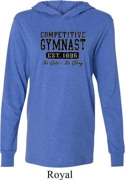 Mens Gymnastics Shirt Competitive Gymnast Lightweight Hoodie Tee