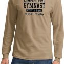 Mens Gymnastics Shirt Competitive Gymnast Long Sleeve Tee T-Shirt