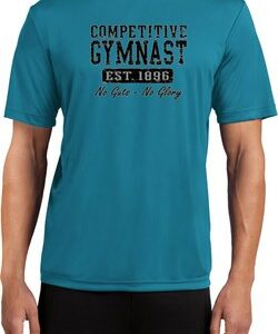 Mens Gymnastics Shirt Competitive Gymnast Moisture Wicking Tee T-Shirt